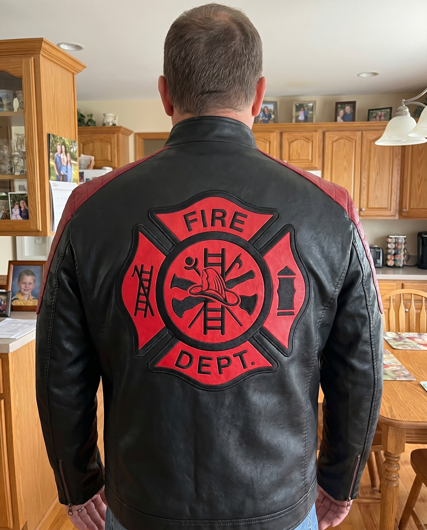 BriannaMakes Handmade Leather Firefighter Jacket
