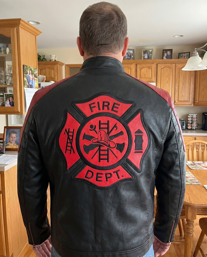 BriannaMakes Handmade Leather Firefighter Jacket