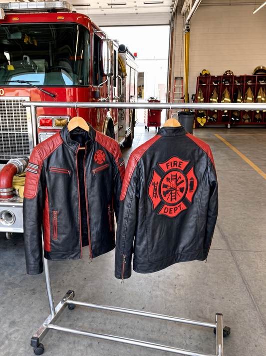 BriannaMakes Handmade Leather Firefighter Jacket
