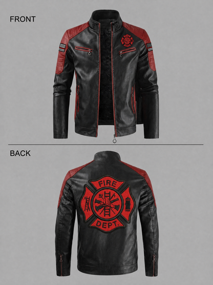 BriannaMakes Handmade Leather Firefighter Jacket